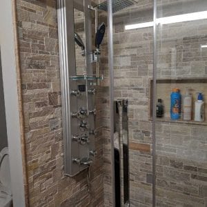 Bathroom Remodeling Hoffman Estates - stone shower tile