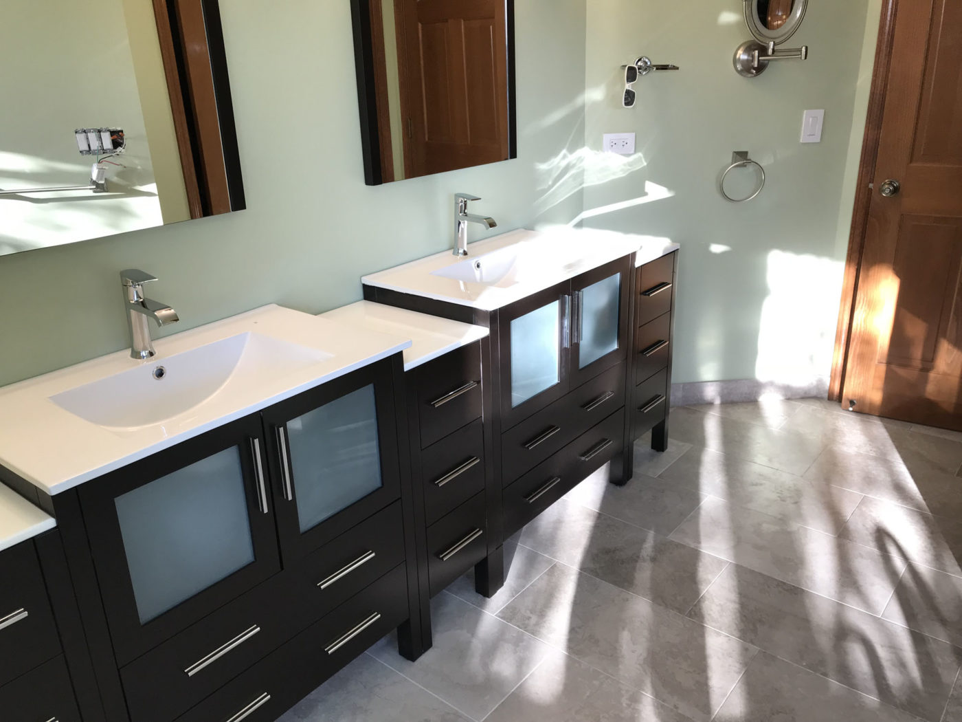 Master Bathroom Remodeling In Hoffman Estates - new cabinets and countertops