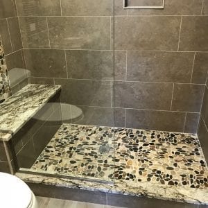 Bathroom Remodeling in South Barrington - new shower tile, aggragate