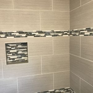 Bathroom remodeling in Elk Grove Village - new shower and tile