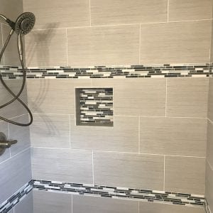 Bathroom remodeling in Elk Grove Village - new shower and tile