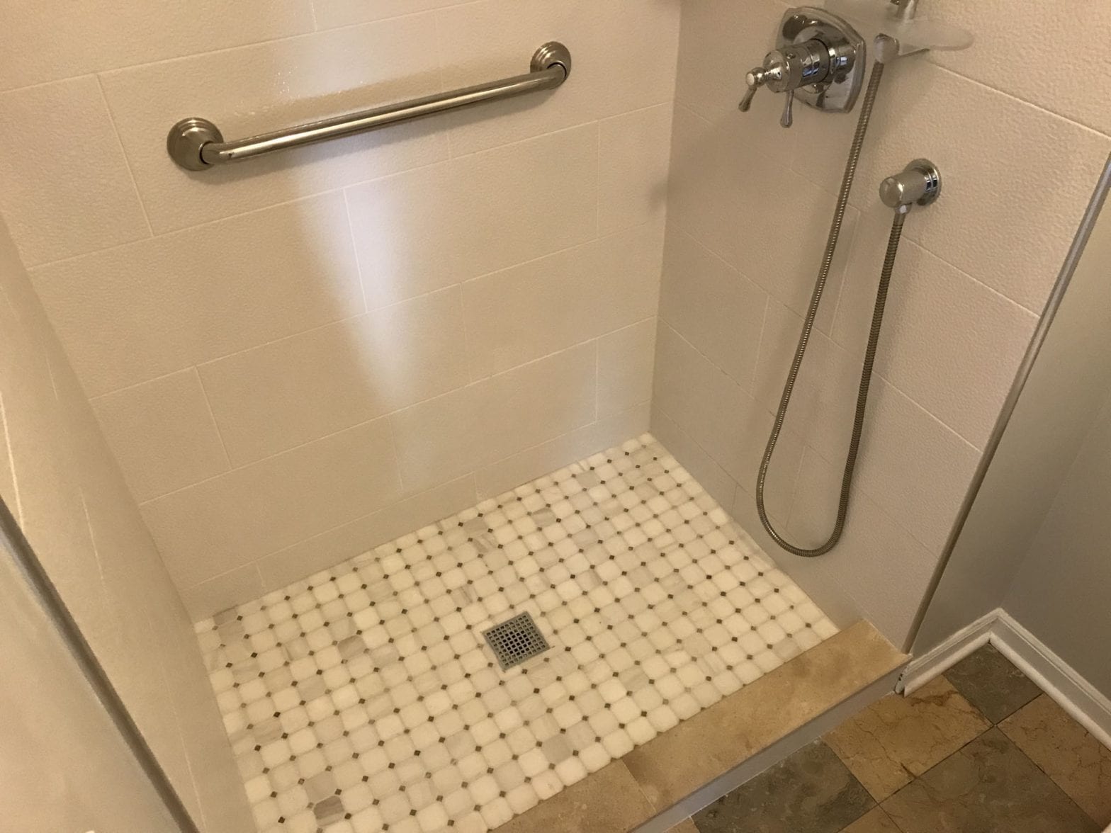 Shower remodeling in Schaumburg - new shower base, tile