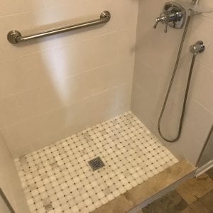 Shower remodeling in Schaumburg - new shower base, tile