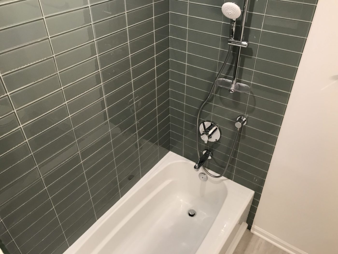 new bathtub and tile