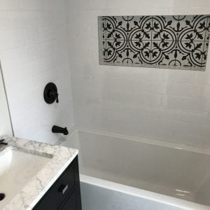 new antique shower and tile