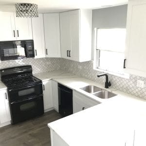 Kitchen Remodeling in Streamwood - white and black color scheme