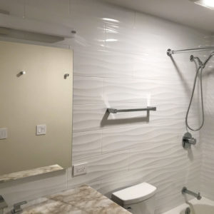 Remodeled bathroom and shower in Park Ridge IL