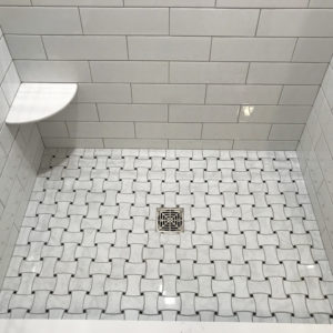 A remodeled bathroom shower in Rolling Meadows IL