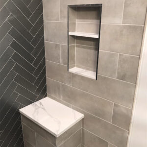 Shower with seat - Bathroom Remodeling Schaumburg