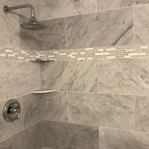 natural stone tile shower