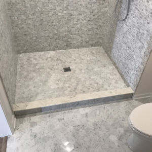 Remodeled bathroom and shower in Northbrook, Illinois