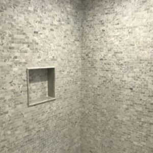 Renovated shower in Northbrook, Illinois