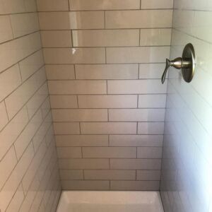 white tile shower remodeling