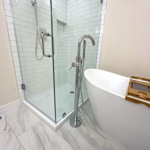Elk Grove Village Bathroom Remodeling - shower and freestanding tub